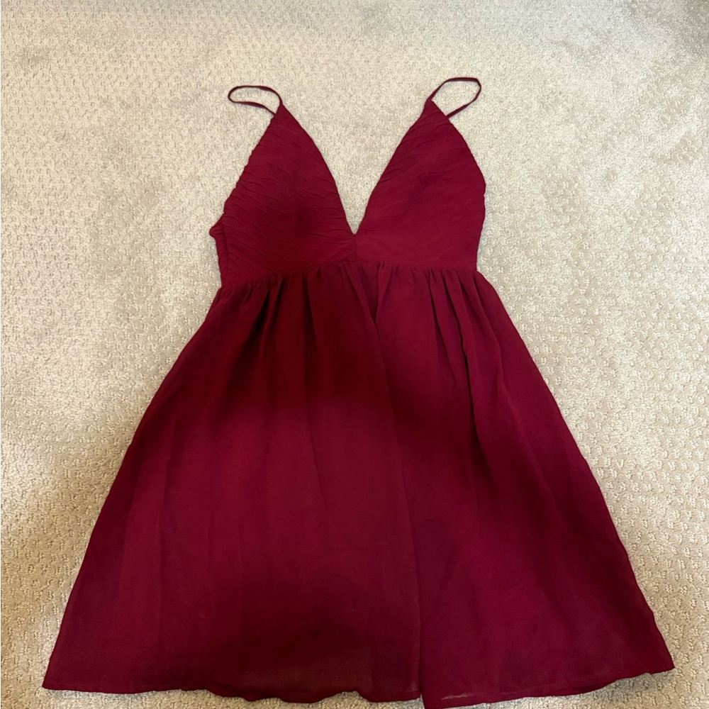 Red maroon dress